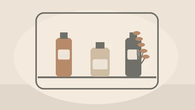 Stilizirana ilustracija bočica i wellness atmosfere uz članak Zašto nas topla voda tako dobro razumije?